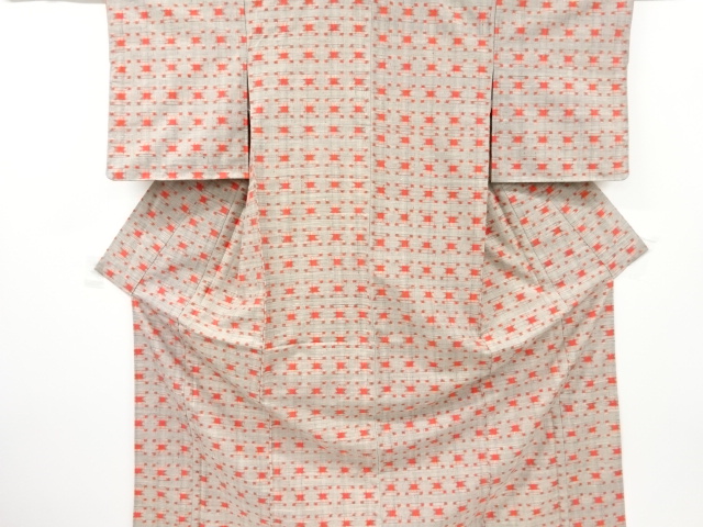 JAPANESE KIMONO / TSUMUGI / WOVEN ABSTRACT 